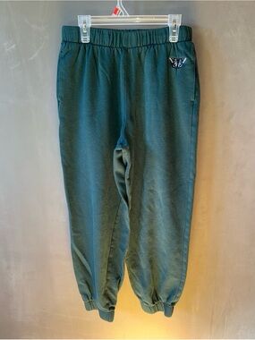 Hollister “Ultra High Rise” Teal Butterfly Cuffed Fleece Sweatpants Joggers